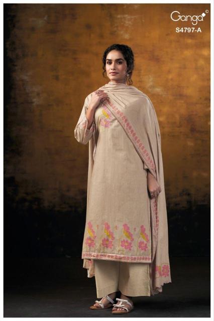 Ganga lishika 4797 wholesale cotton dress materials online shopping
